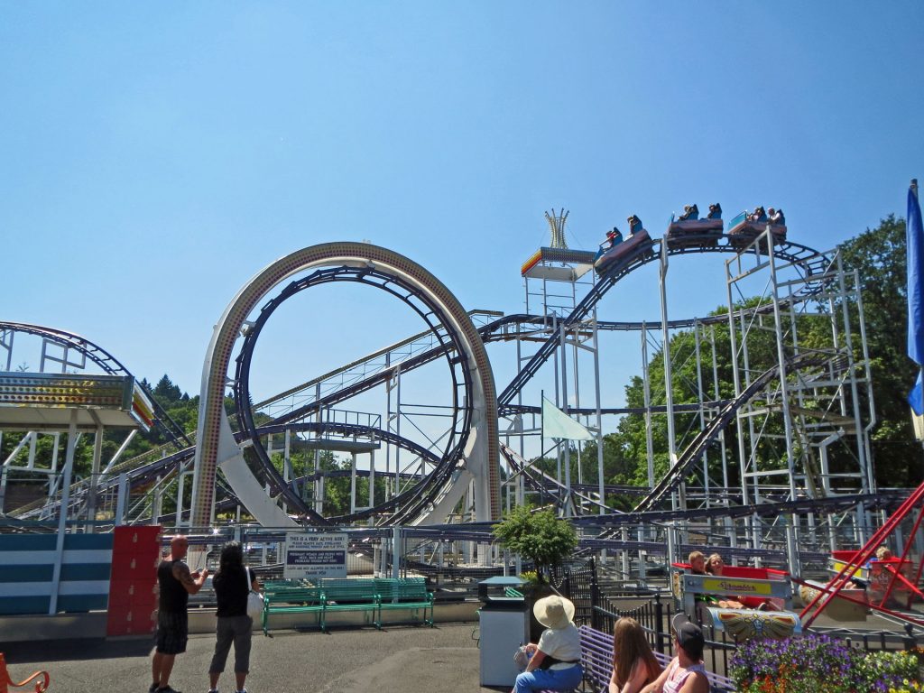 Looping Thunder Oaks Amusement Park