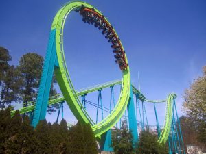 Shockwave at Kings Dominion in Virginia, USA.