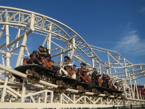 Steeplechase at Luna Park’s Scream Zone in New York, USA.