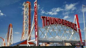 Thunderbolt at Coney Island in New York, USA.