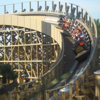 Gold Striker California's Great America wooden roller coaster