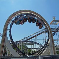 Looping Thunder Oaks Amusement Park