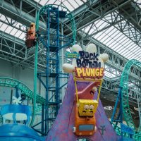 Rock Bottom Plunge sponge bob roller coaster Nickelodeon Universe