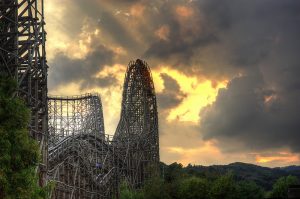 t express everland wooden coaster