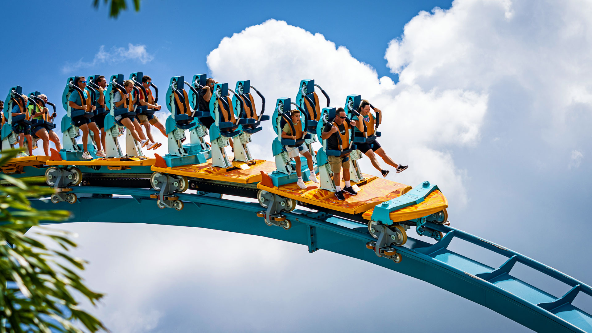 Pipeline: The Surf Coaster! SeaWorld Orlando 2023 Roller Coaster! 